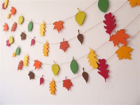 Autumn Garland, Fall Leaf Garland, Thanksgiving Garland, Holiday ...