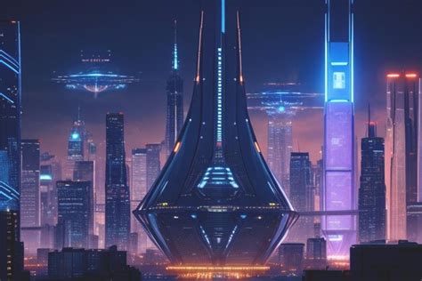 Premium AI Image | futuristic city skyline with advanced technology and ...