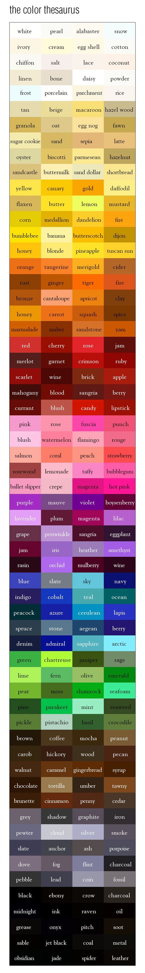 These 340 Unique Color Names Make the Best Color Thesaurus! | LouiseM