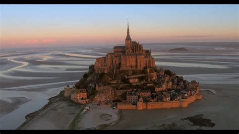 Sunrise Aerial Mont Saint Michel - YouTube