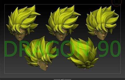 Goku hair with wind SH figuarts 3D model 3D printable | CGTrader