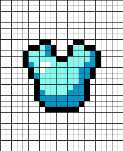 Diamond Chestplate Pixel Art | Minecraft pixel art, Pixel art pattern ...