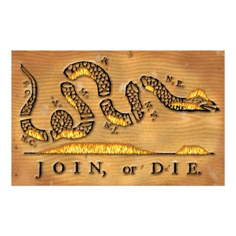 Benjamin Franklin's Join Or Die Political Cartoon Photograph | Zazzle