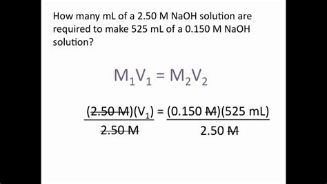 Dilution Problems - Chemistry Tutorial - YouTube