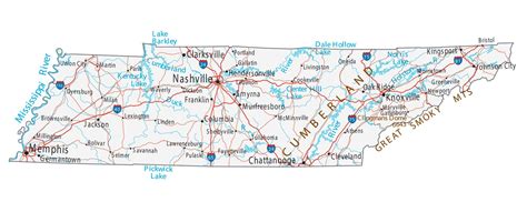 Tennessee Map By County And City - Pacific Gas And Electric Power ...