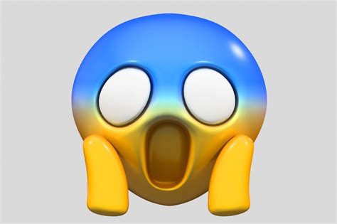 Emoji Face Screaming in Fear 3D model | CGTrader