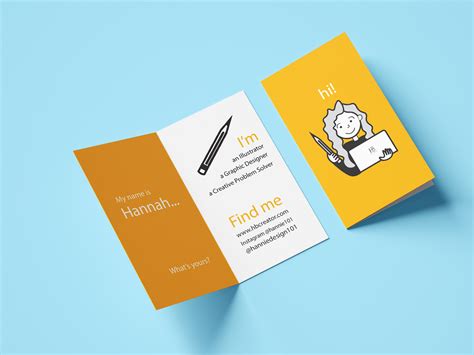 Folded Business Card Template