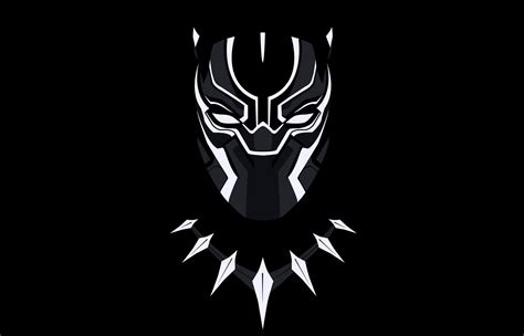 #superhero #minimalism black background Black Panther Marvel Comics ...