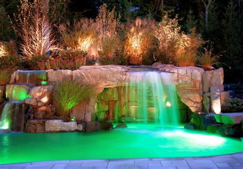 20 Exquisite Waterfalls Designs for Pools Inground