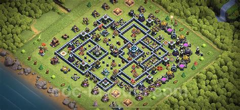 Best unbeatable Base TH13 with Link, Anti Air / Electro Dragon - Town ...