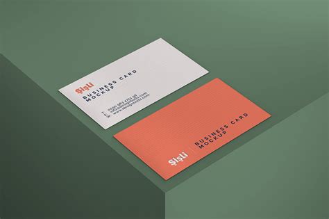 Free Simple Photorealistic Business Card Mockup PSD - Good Mockups