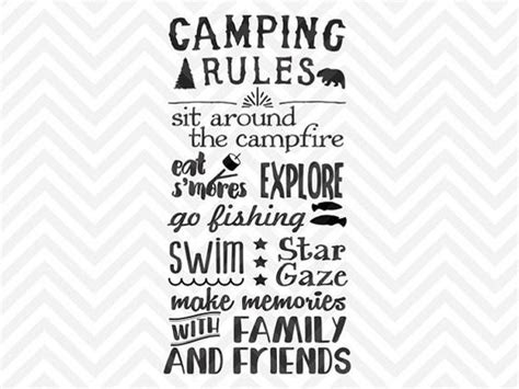 Camping rules, Camping, Cricut