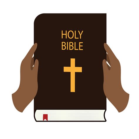 African hands holding holy bible. Vector illustration. 14494088 Vector ...