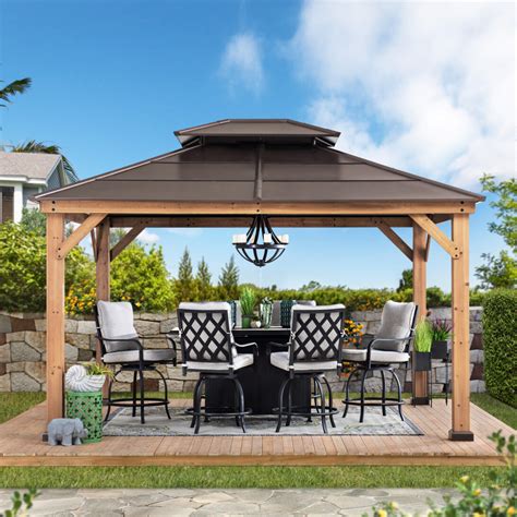 Hard Top Gazebo Clearance Hardtop Grill With Privacy Curtains Mountain ...