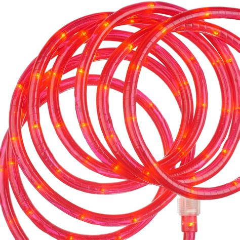 Holiday Time Indoor and Outdoor LED Red Rope Christmas Lights, 15 ...