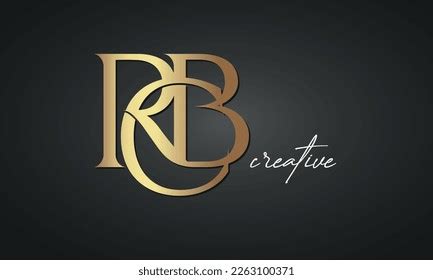 Luxury Letters Rcb Golden Logo Icon Stock Vector (Royalty Free ...