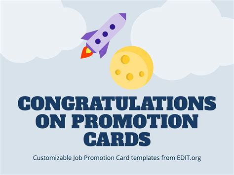 Congratulations on your Promotion Card Templates