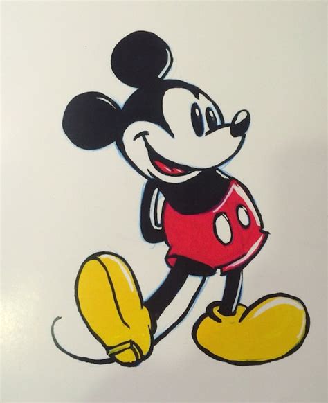 Mickey Mouse Print Disney Fan Art Nursery Print Prints for