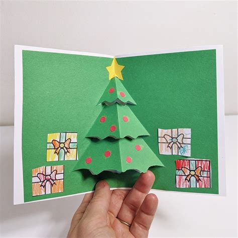 Christmas Tree Pop Up Card Template