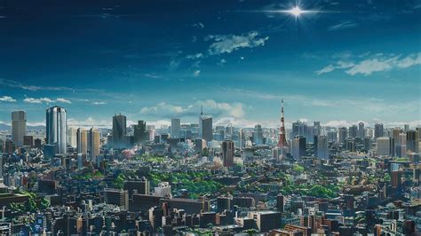 Anime City Skyline Wallpapers - Top Free Anime City Skyline Backgrounds ...