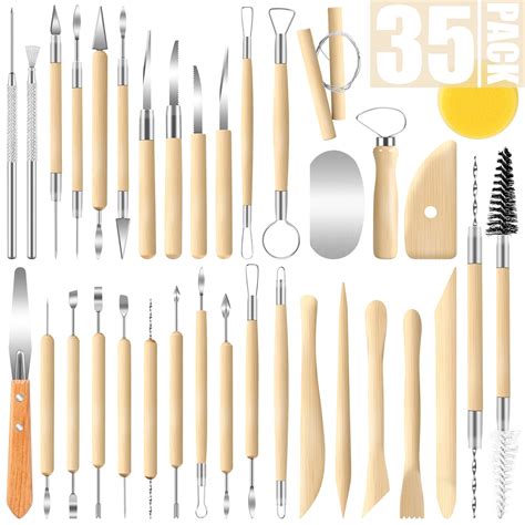 Buy Jetmore 35 Pack Clay Tools Kit, Pottery Tools & Sculpting Tools ...