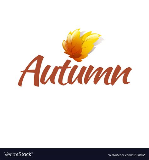 Autumn Logo Template Royalty Free Vector Image