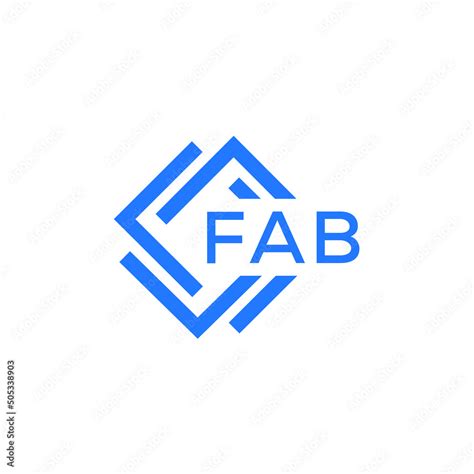 FAB technology letter logo design on white background. FAB creative ...