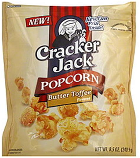 Cracker Jack Popcorn Butter Toffee Flavored 8.5 oz Nutrition ...