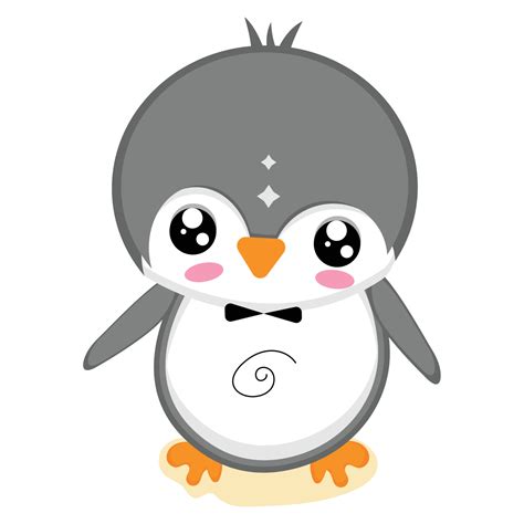 Cartoon of a cute baby penguin. Animal kawaii - Vector 6936239 Vector ...