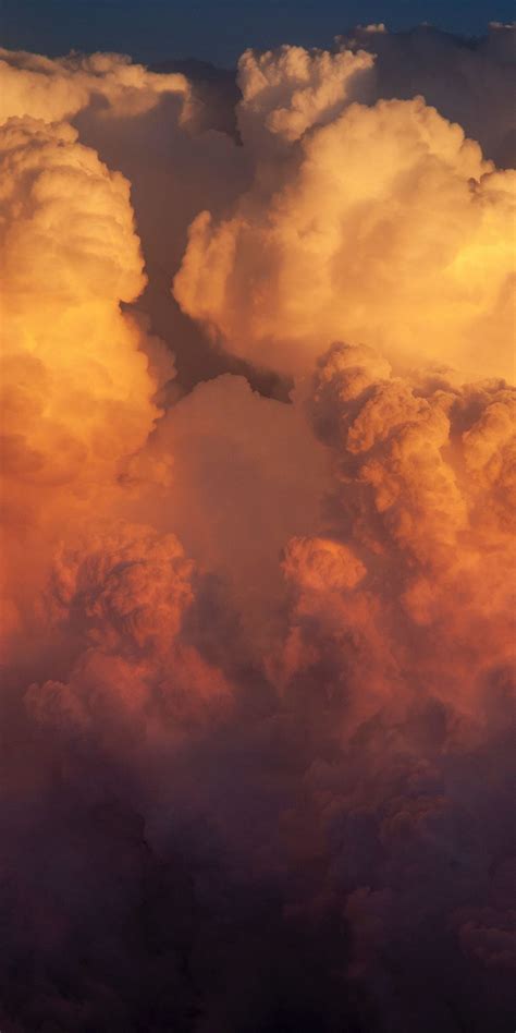 Clouds, orange, sky Wallpaper Orange Aesthetic, Aesthetic Colors, Sky ...