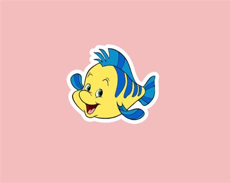 Disney Flounder Sticker Waterproof Little Mermaid - Etsy