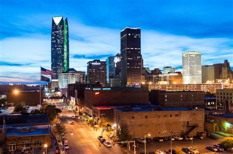 Downtown Oklahoma City skyline at sunset. - James Pratt