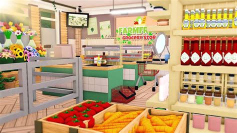 Building a Grocery Store in my Bloxburg City 🍅🛒 | Panda Builds - YouTube