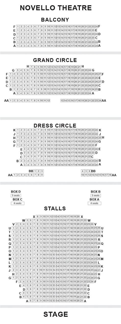 Novello Theatre London Seating Plan