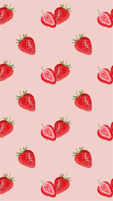 Pink fruit strawberry seamless background – Artofit