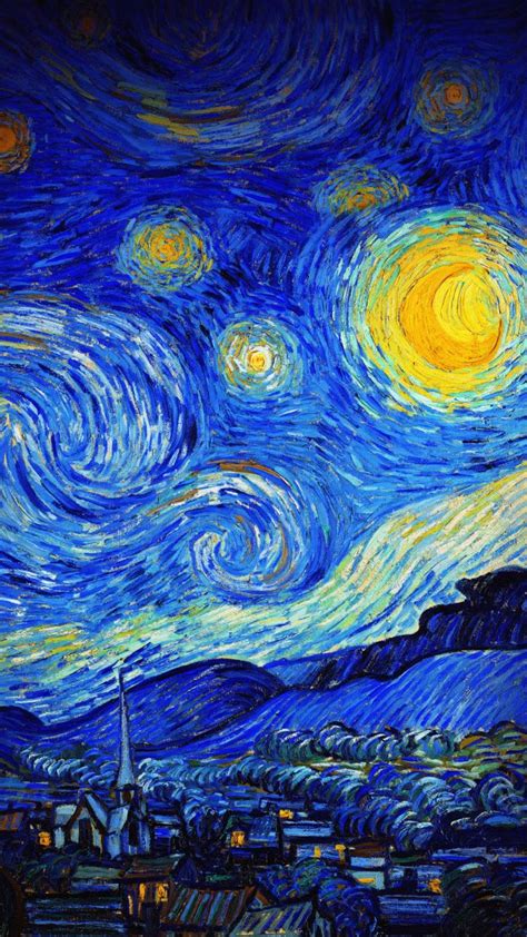 The Starry Night-wallpaper [3240x5760] | Arte van gogh, Cartazes ...