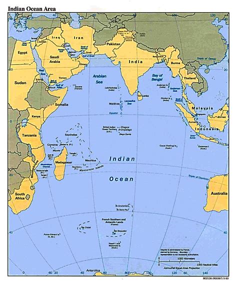 Indian Ocean Islands Map