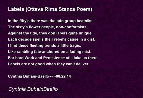 Labels (Ottava Rima Stanza Poem) - Labels (Ottava Rima Stanza Poem ...