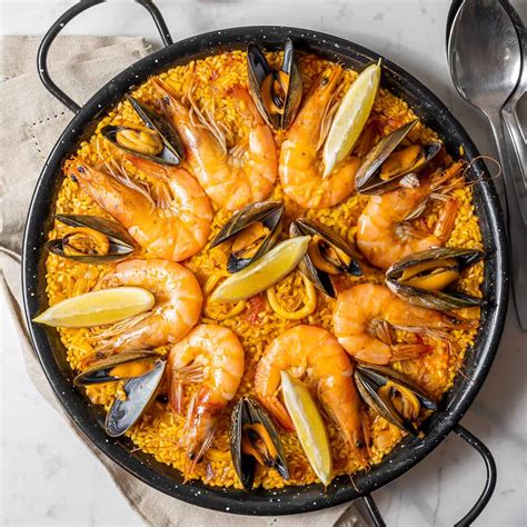 Seafood Paella With Rice