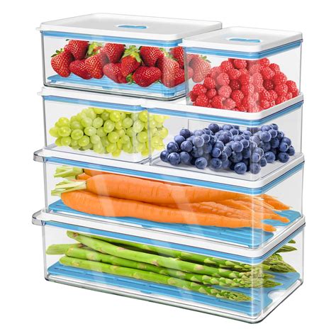 Buy MineSign 6 Pack Stackable Fridge Organizers and Storage Clear ...