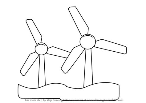 How to Draw Wind Energy (Windmills) Step by Step | DrawingTutorials101.com