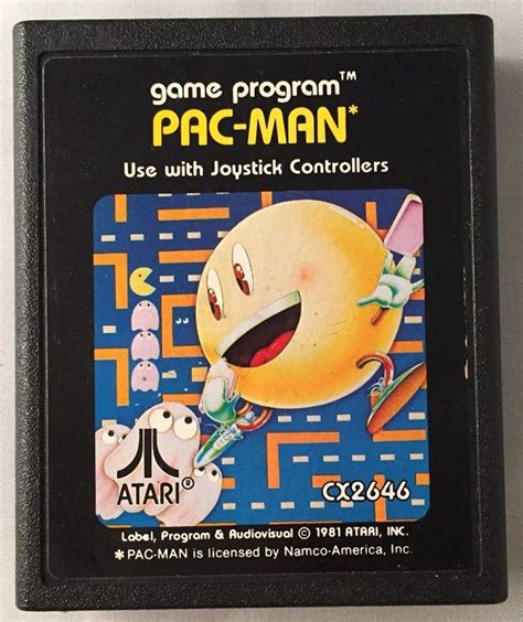 BIBLIO | 1981 Pac Man Atari 2600 Game Cartridge by (Atari) IWATANI ...