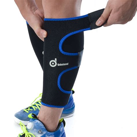 Odoland Calf Compression Sleeve Calf Brace - Guard Leg and Adjustable ...