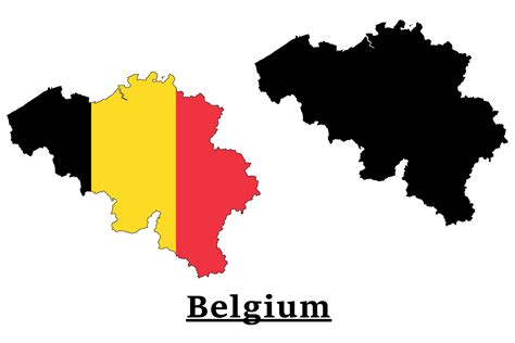 Belgium National Flag Map Design Graphic by terrabismail · Creative Fabrica