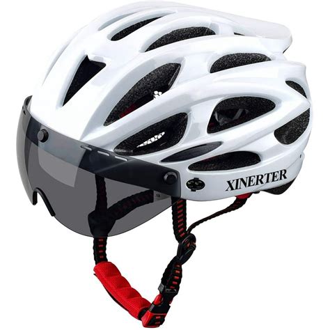 XINERTER Adult Bike Helmet Road Bike Helmet Detachable Magnetic Goggles ...