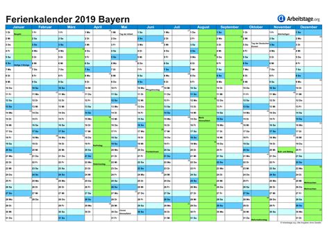 Ferien Bayern 2019, 2020 Ferienkalender mit Schulferien | Ferien ...