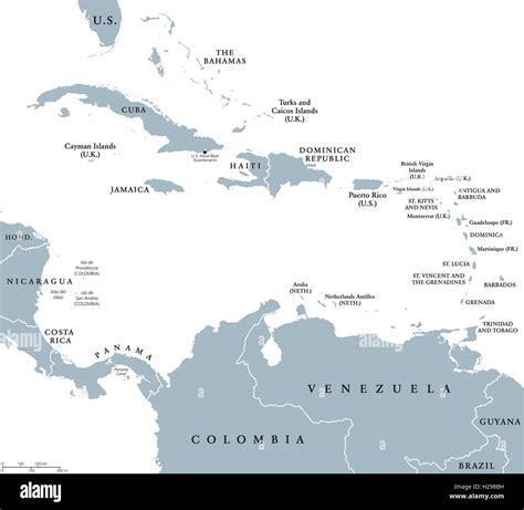 Map Of Caribbean Islands For Kids