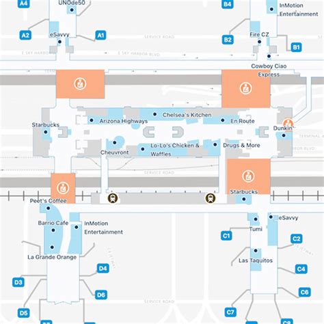 Phoenix Airport Terminal 4 Map & Guide