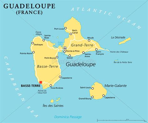 Guadeloupe Political Map - Stock Photo - #14364487 | PantherMedia Stock ...