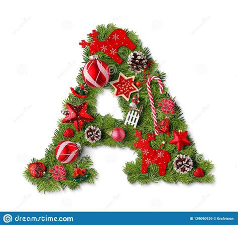 Christmas Alphabet Letter A Stock Image - Image of alphabet, deer ...